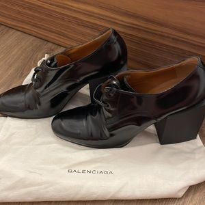 Balenciaga Leather Pumps with block heel